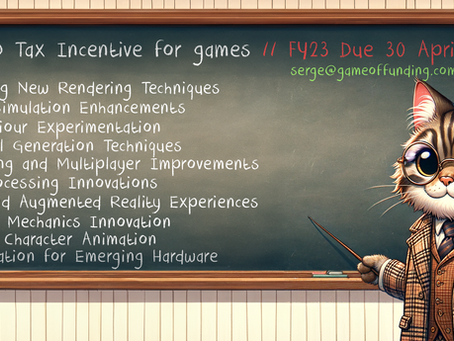 10 example R&D Tax Incentive Core Activities for Australian Game Development Studios