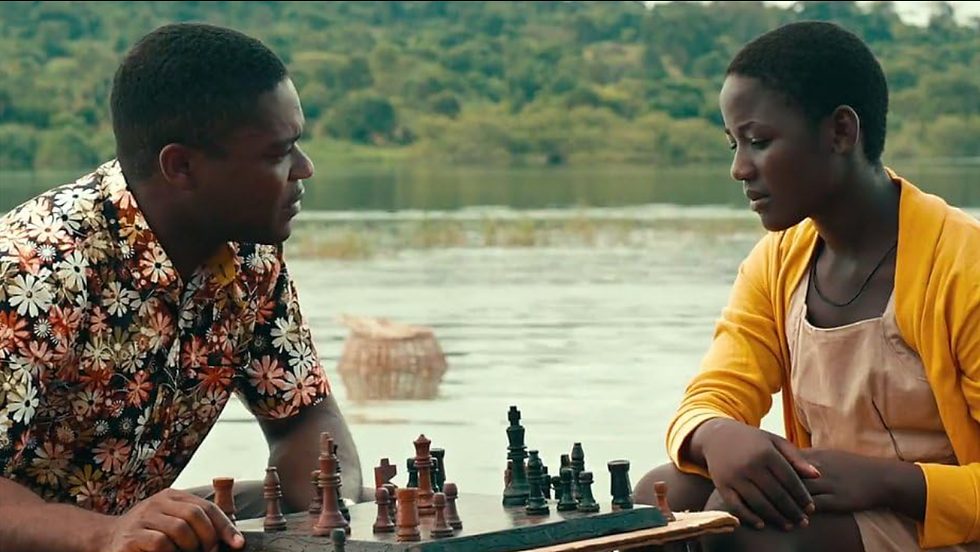 David Oyelowo and Madina Nalwanga in Queen of Katwe