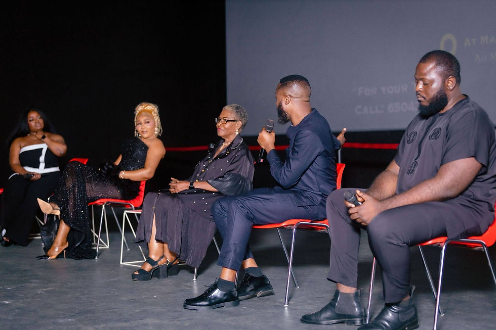 Sahndra Fon Dufe, Syndy Emade, Elizabeth Ngongang,Enah Johnscott,Buh Melvin (Baba Proxy), Lights Out Premiere 18 April 2026| Douala CREDIT:BT studios