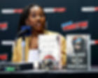 CAPTION:TOMI ADEYEMI, AUTHOR OF CHILDREN OF BLOOD AND BONE, SPEAKING DURING A PANEL AT NEW YORK COMIC CON