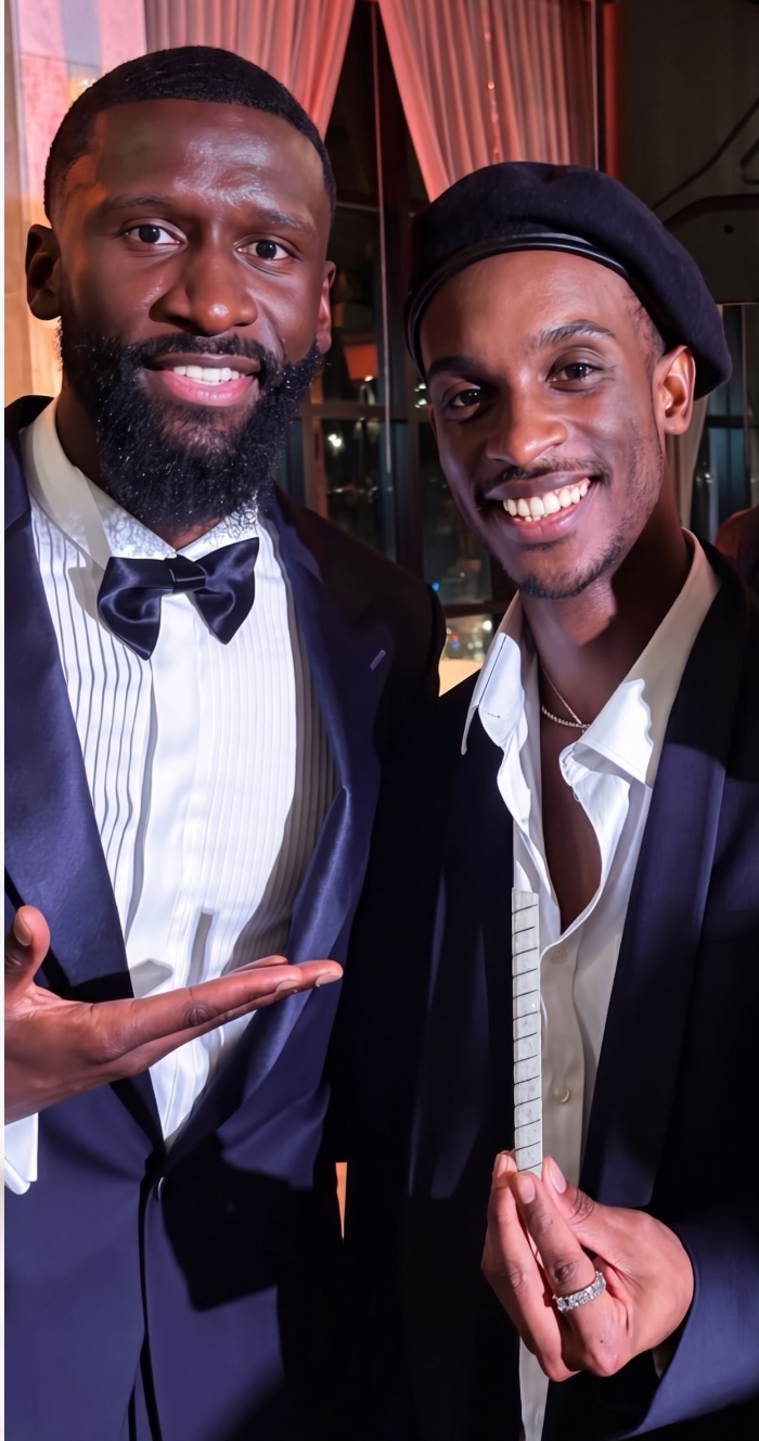 From L to R, Antonio Rüdiger and Nicholas Wildman in Balmain, at the Antonio Rüdiger Foundation Grand Gala, Washington D.C., July 21, 2026