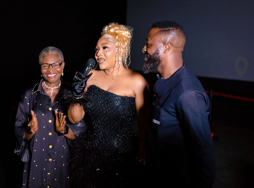 Elizabeth Ngongang,Syndy Emade,Enah Johnscott Lights Out Premiere 18 April 2026| Douala CREDIT:BT studios