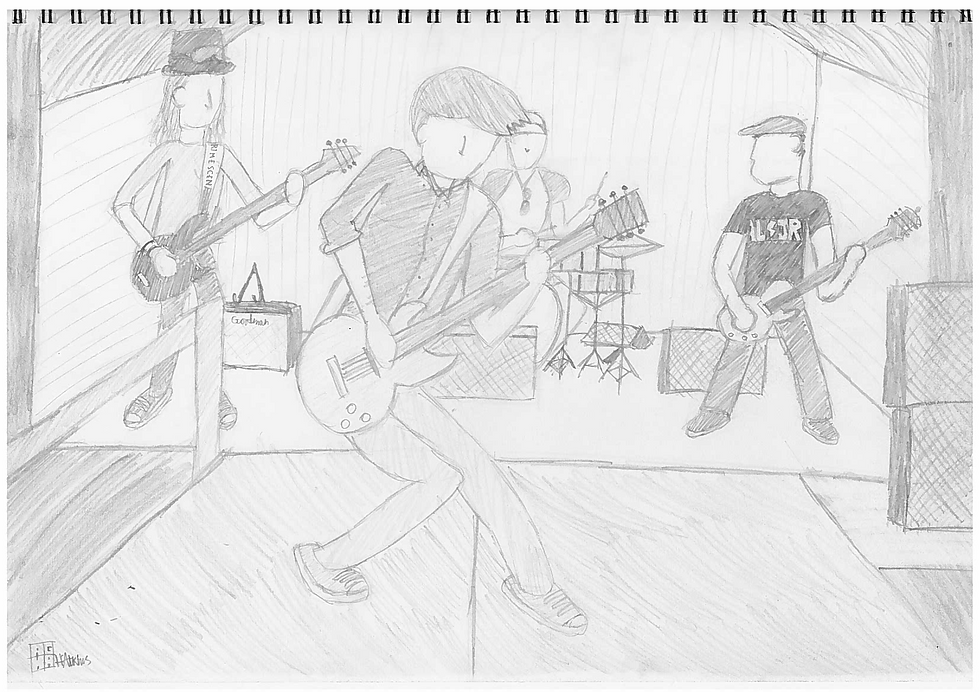 Drawing for the 1st Red Glass EP