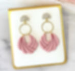 Aria | Polymer Clay Earrings displayed on white earring stand