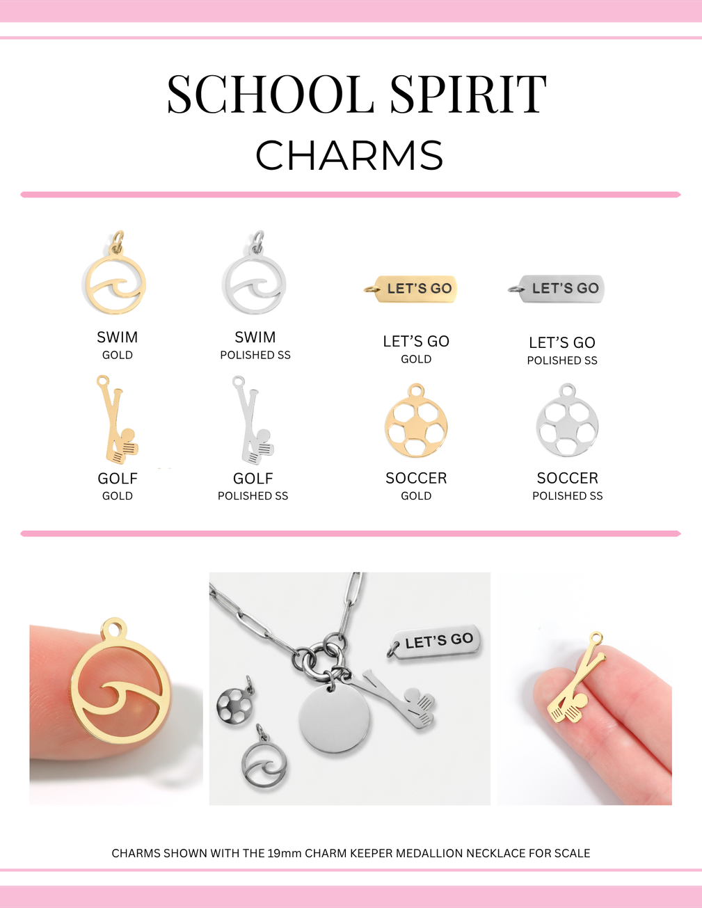School Spirit Add-On Charms Tile