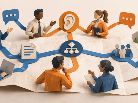 comunicación interna como una red que conecta escucha, mensajes, responsabilidades, públicos y decisiones