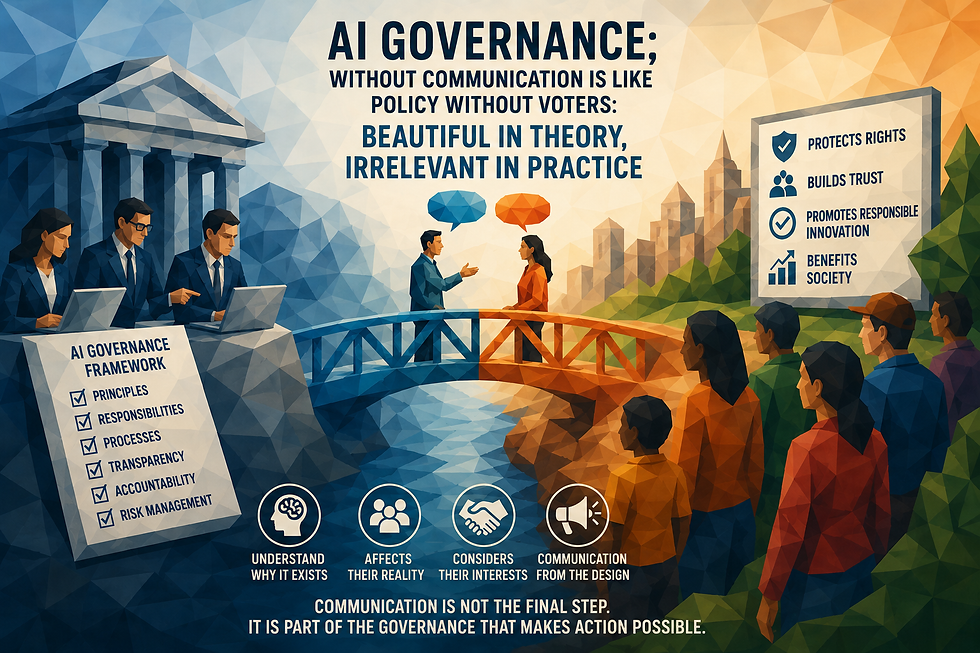 AI Governance: Without communication it is like politics without voters, beautiful in theory, but irrelevant in practice
