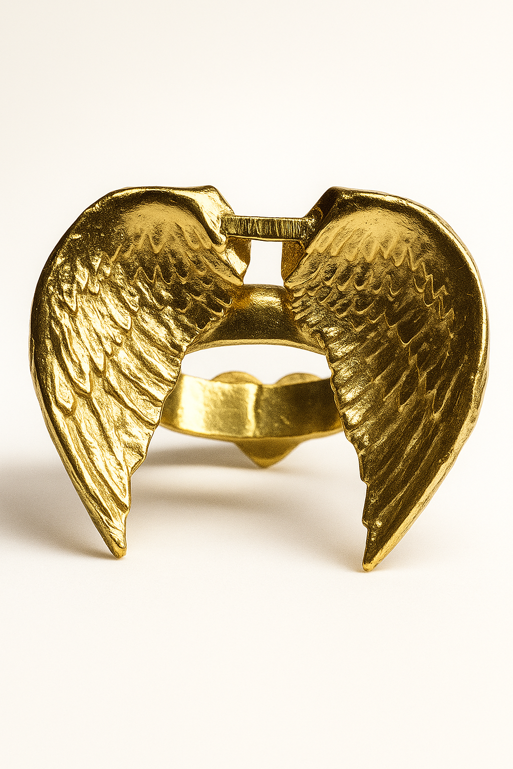 Anel Asas Banhado a Ouro