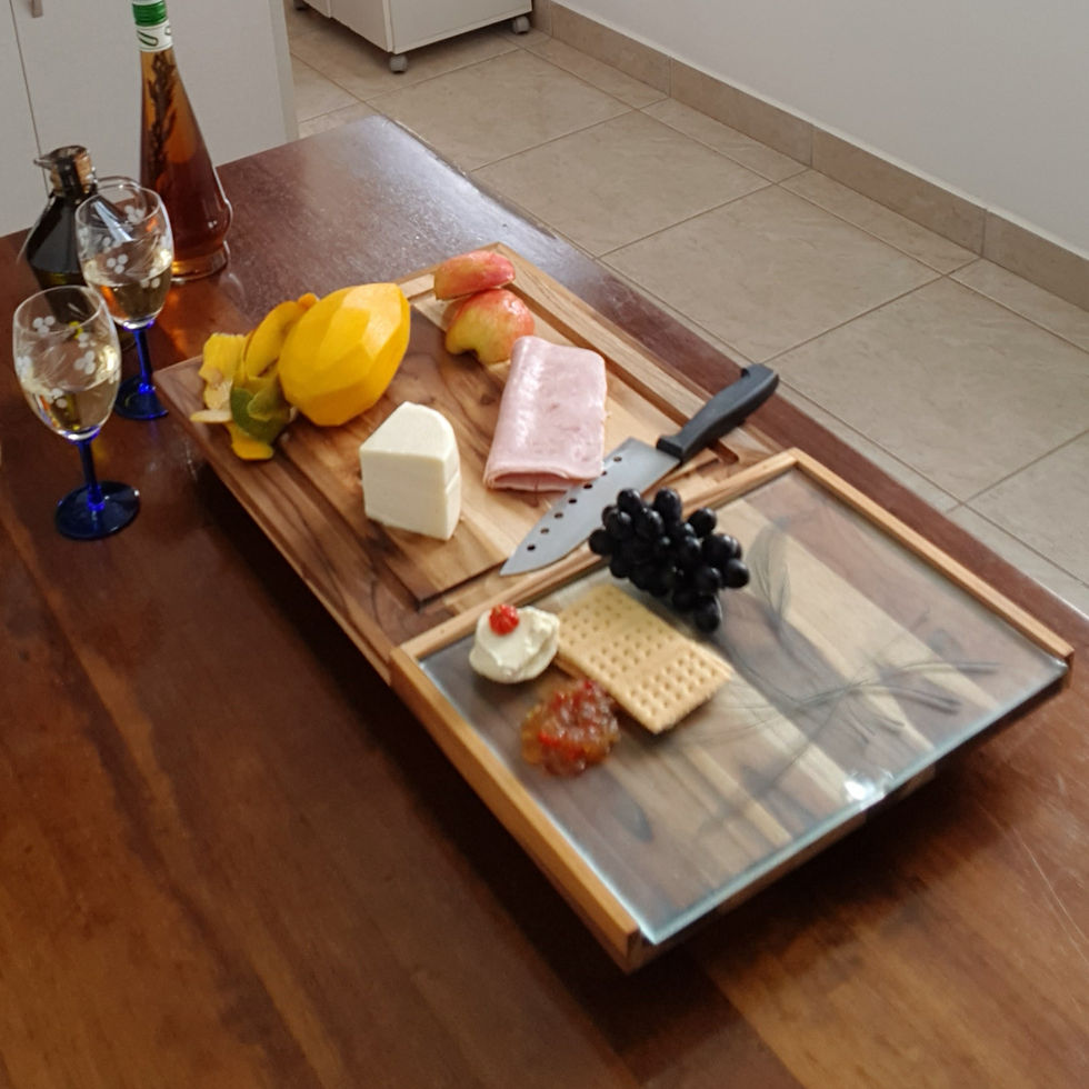 Miniatura: Tábua em Vidro e Madeira