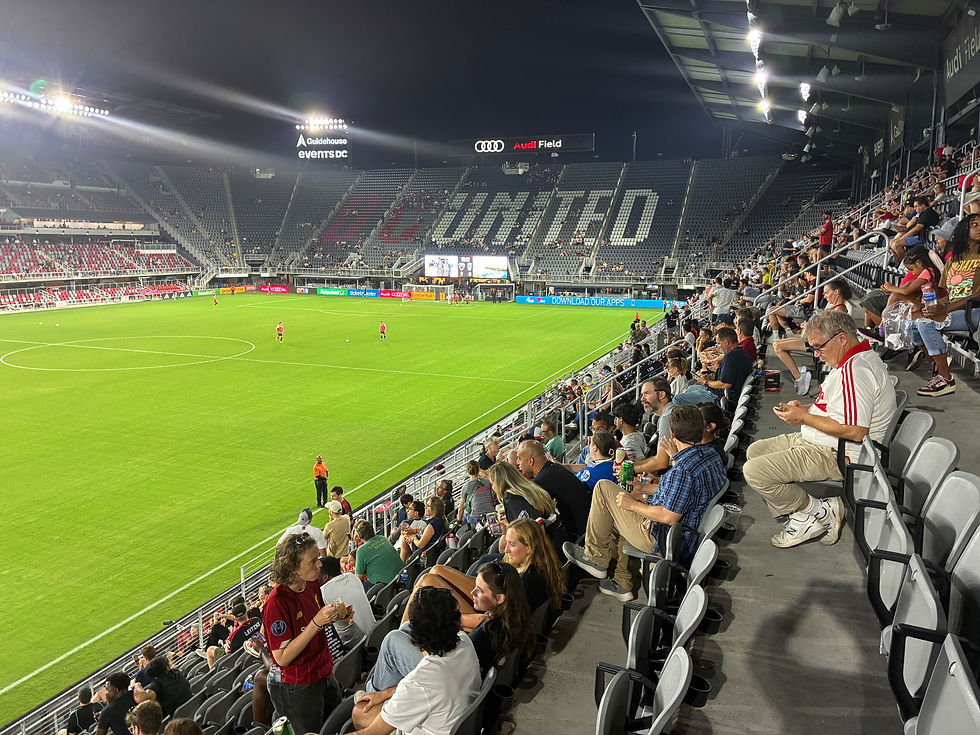A sparse crowd for the DC-Columbus game on September 9