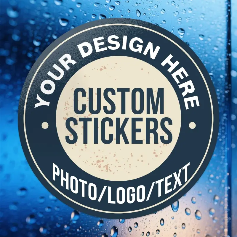 Personalized Stickers Custom Design - Upload Logo/Text for DIY Gift Labels,