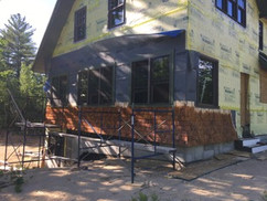 White Cedar Shingles with Brown Sealer