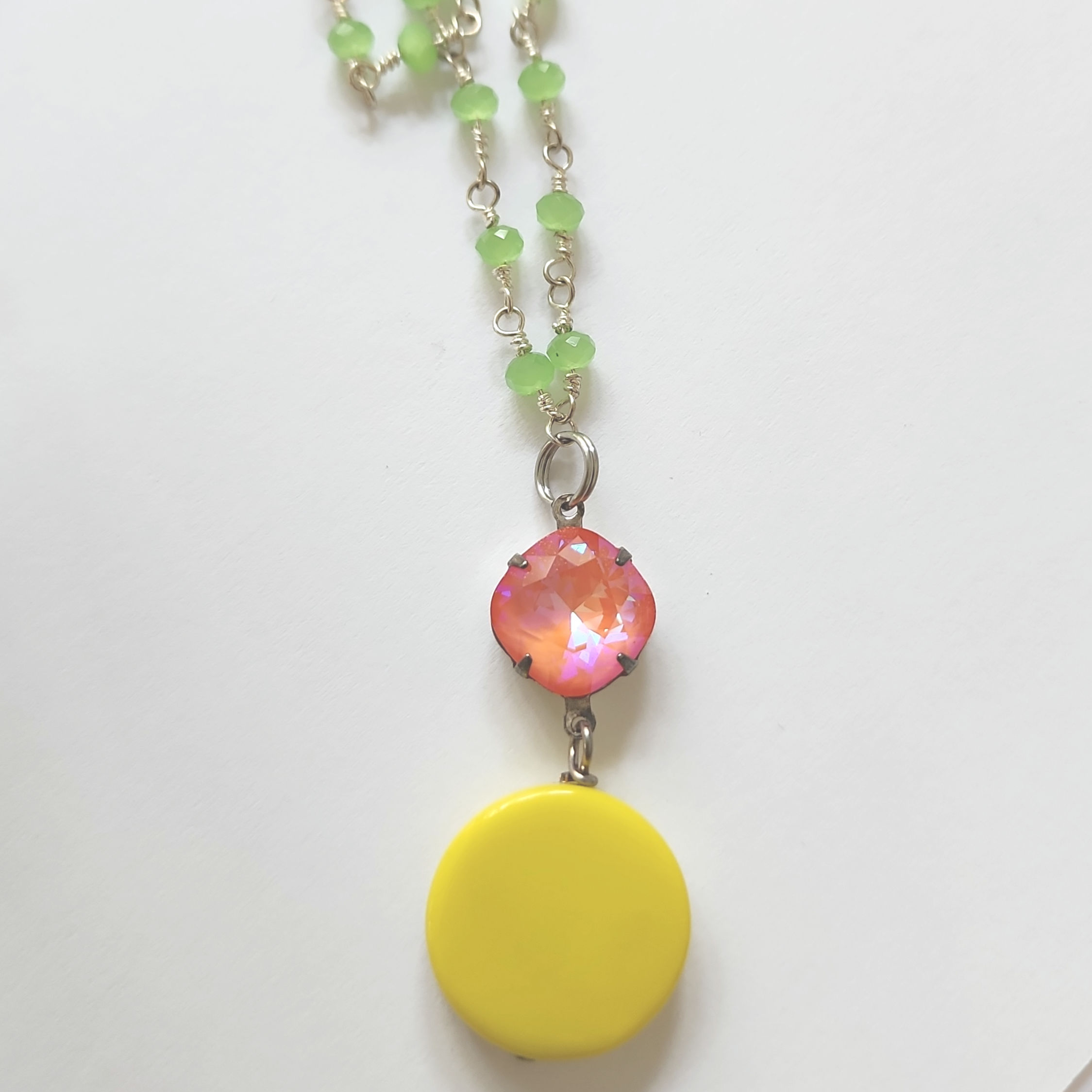 #77  34" Long Colorful Necklace 