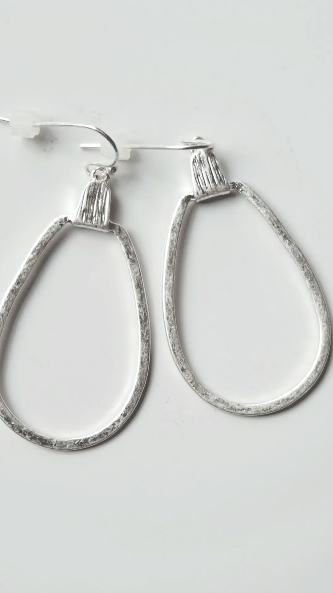 #031 Brushed Silvertone Earrings 