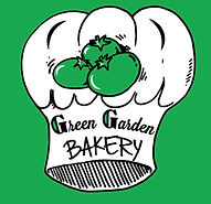 Vendor Green Garden Bakery A white chef's hat on a green background with the words written on the hat