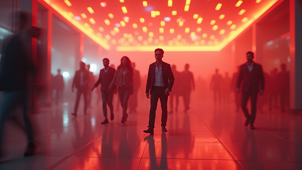 Eye-level view of a vibrant celebrity-themed landing page