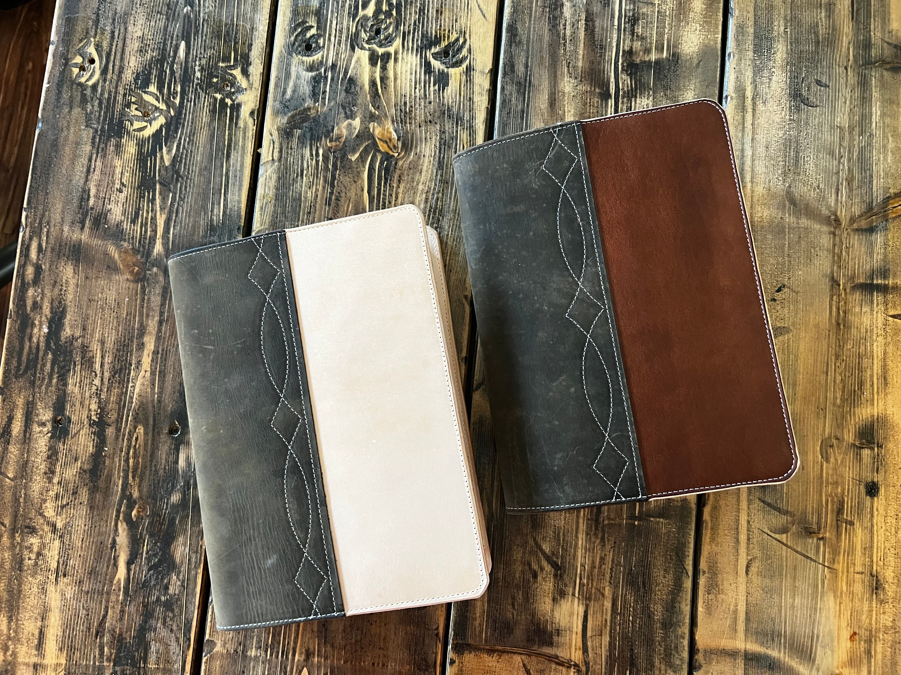 Custom Made Leather Journal Cover with notebook
