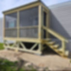 6x12 natural finish screened porch with treated lumber for mobile homes in Texas