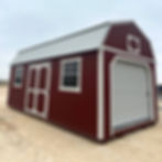 12x24 Derksen lofted barn workshop garage with roll up door