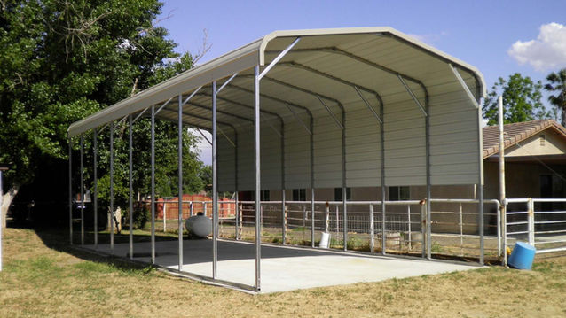 Angus Portable Buildings RV Boat Storage Cover Metal Building