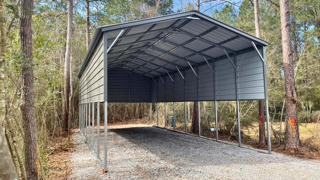 Angus Portable Buildings RV Boat Storage Cover Metal Building