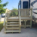 6 x 8 Natural Finish Treated Portable Deck for Homes and Mobile Homes in Texas
