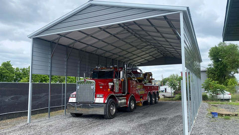 Angus Portable Buildings RV Boat Storage Cover Metal Building