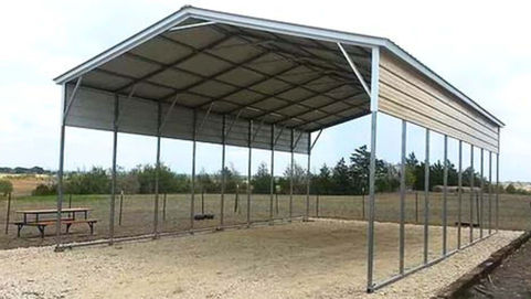 Angus Portable Buildings RV Boat Storage Cover Metal Building