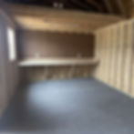 Thumbnail: 12x24 lofted barn with double shop door and loft storage