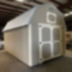 10x16 Derksen best value lofted storage shed with double shop doors