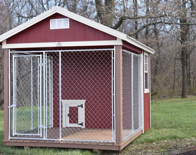 8x12 Derksen Single Run Dog Kennel Building