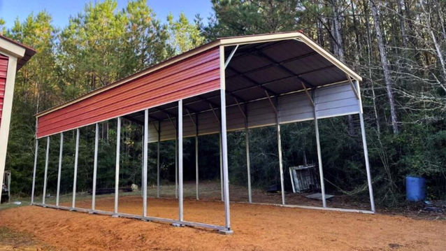 Angus Portable Buildings RV Boat Storage Cover Metal Building