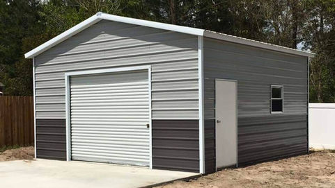 Angus Portable Buildings Vertical Style Roof Garage Workshop Storage Residential
