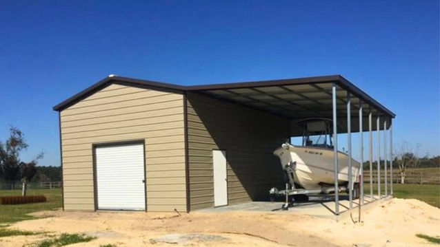 Angus Portable Buildings Vertical Style Roof Garage Workshop Storage Residential