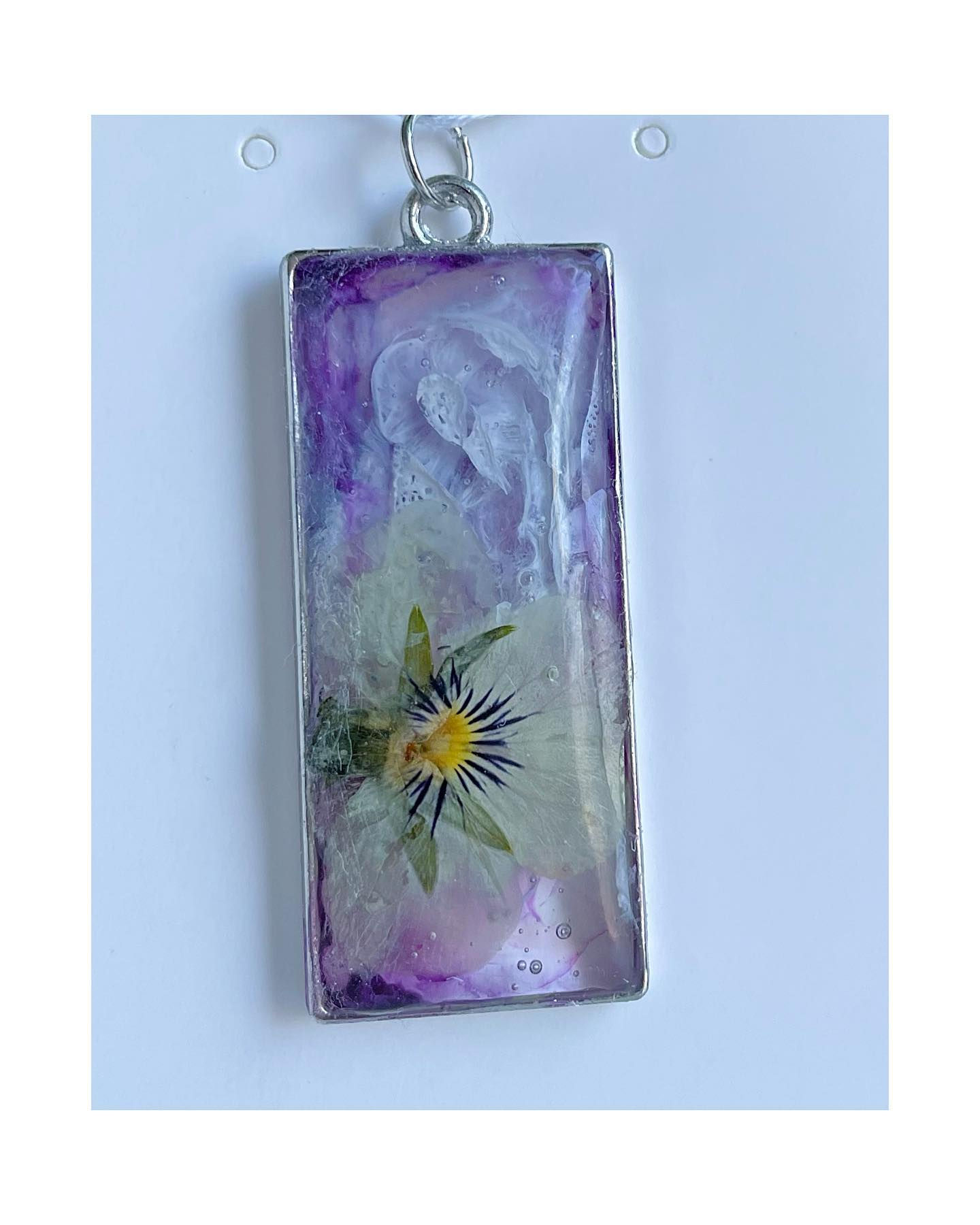 Purple Haze Floral Resin Pendant