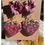 Thumbnail: Magenta Floral and Heart Earrings with Gold Leaf Accents