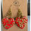 Thumbnail: Baroque Style Red and Gold Heart Earrings