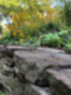 hand stacked stone wall