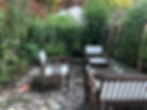 native plant garden and patio