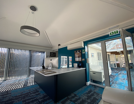 finished construction of the reception area