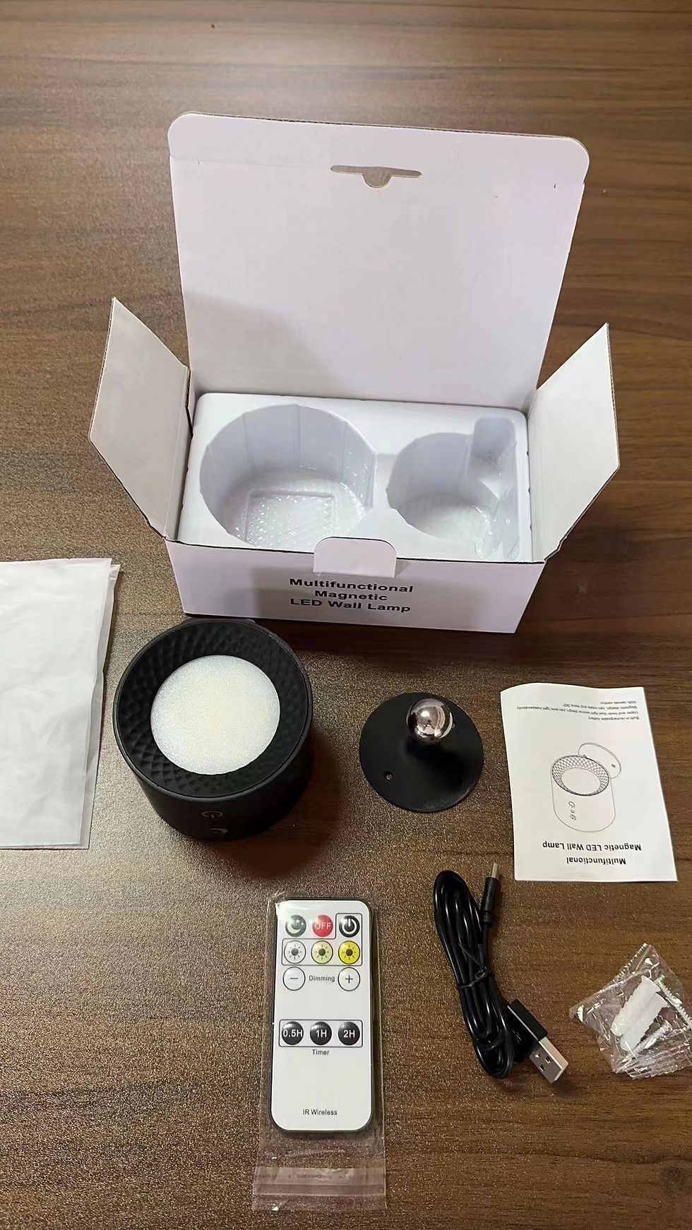 Thumbnail: Illuminate Your Space: Double-Headed Magnetic Bedside Night Lamp for Eye Protect