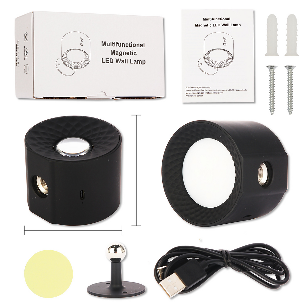 Thumbnail: Illuminate Your Space: Double-Headed Magnetic Bedside Night Lamp for Eye Protect