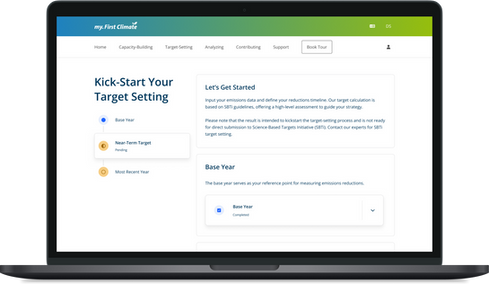 Kick-Start your Target setting screenshot from my.FirstClimate