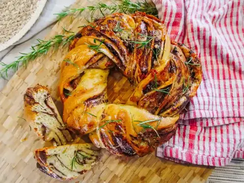 Olive and Rosemary Bread Crown Recipe