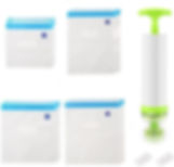 10Pcs Vacuum Food Storage Freezer Bags & Hand Pump