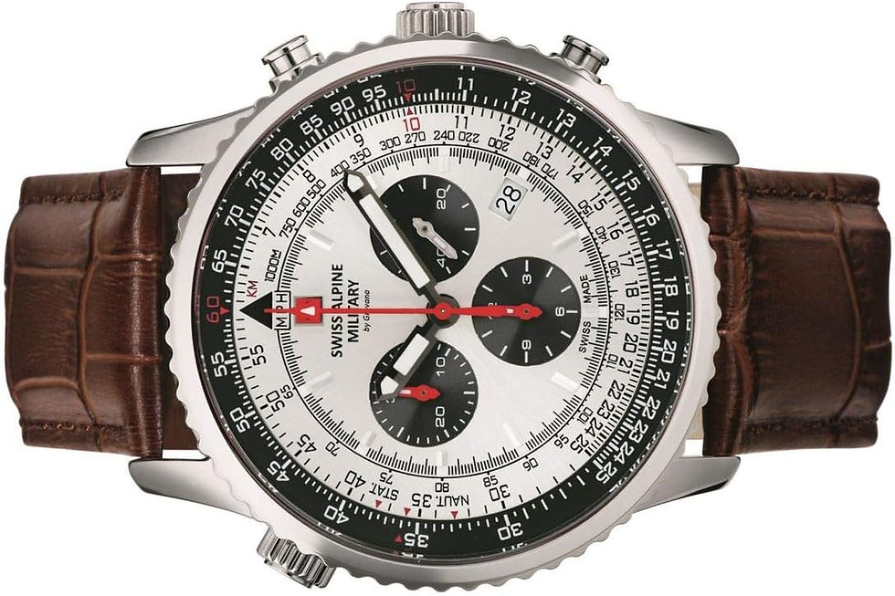 Miniature : Swiss Alpine Military 7078.9 Montre analogique à quartz pour homme en cuir