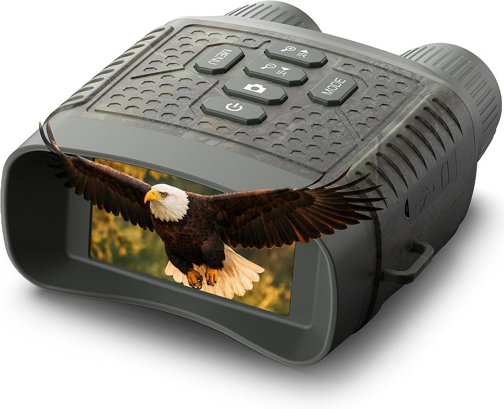 Jumelles numériques de vision nocturne VOOPEAK NV02 avec écran et image d’aigle