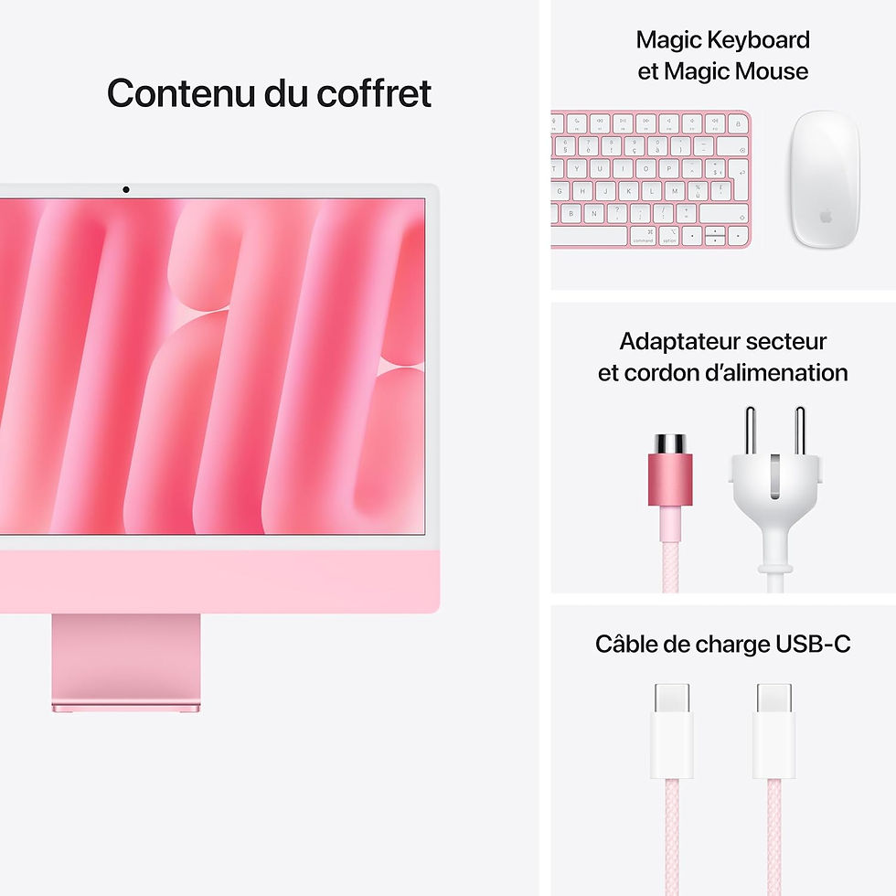 Miniature : Apple iMac Ordinateur de Bureau Tout-en-Un avec Puce M4, CPU 10 cœurs et GPU 1