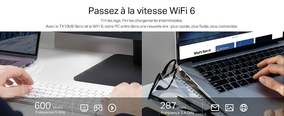 Miniature : Connexion WiFi 6 rapide sur PC avec TP-Link TX10UB Nano