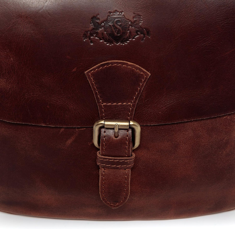 Miniature : SID & VAIN sac à main porté épaule YALE cuir véritable  fait à la main